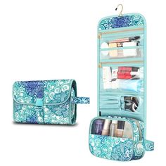 Hanging Makeup Organizer, Pencil Case Organizer, Hanging Toiletry Bag, Small Cosmetic Bags, Toiletry Pouch, Toiletry Kit, Hanging Organizer, Bright Patterns, Organizer Storage