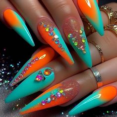 Dolphin Nails, Extra Birthday Nails, Birthday Nails Ideas, Nails Latina, Bad And Boujee Nails, Boujee Nails, Wife Nails, Latina Nails, Classy Baddie Nails