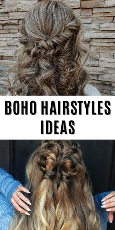 Boho Hairstyles ideas 2024 offer a variety of cute and simple styles for short hair, medium length hair, and long hair. Perfect for weddings, these bridal updos and braided hairstyles are easy to achieve. Whether you're a black woman, a man with locs, or a bohemian bride, you'll find the ideal summer look for curly hair and more. Long Hair Updo Styles, Hair Updo Styles, Man With Locs, Bohemian Bridal Hair, Long Natural Curly Hair, Bridal Updos, Bridal Events