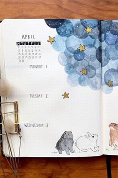 April Weekly Spread, Bullet Journal Weekly Spread, Bullet Journal Mood, Journal Spreads, Bullet Journal School, Bullet Journal Design Ideas, Dot Journals