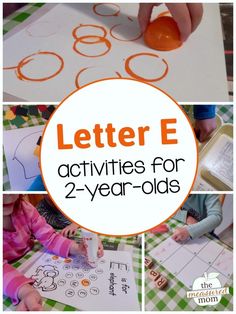 Alphabet Activities for 2-year-olds - The Measured Mom Letter E Craft, Nursery Activities, Cotton Craft