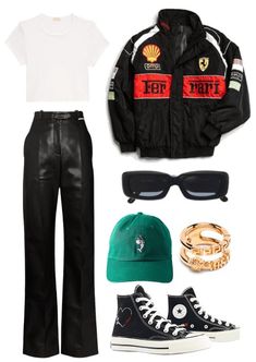 Ferrari Inspired Outfit, Jeans Polyvore, Racing Jacket Outfit, F1 Jacket, Sporty Jacket, New Jacket