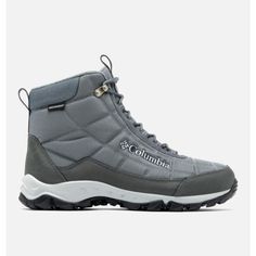 the columbia boot in grey and white