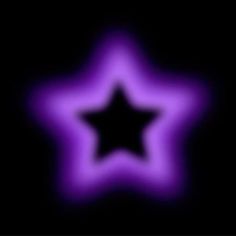 a black and purple star is shown in the dark