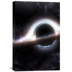 Interstellar Black Holes Canvas Art Clock Canvas Black Hole Painting Canvases, Black Hole Painting, Space Canvas Painting, Hole Painting, Solar System Canvas, Wall Pop, Floating In Space, Gold Canvas