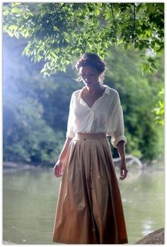 Art Symphony: Ethereal style I am OBSESSED with this look. Absolutely stunning. Simple and stunning. Stile Hippie Chic, White Blouse Outfit, Dorothy Dandridge, Skirt Diy, Sheer White Blouse, Dresses For, For Wedding, Look Retro, Stil Elegant