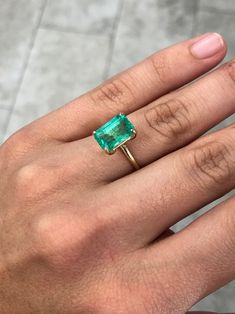 Gold Engagement Ring Emerald, Green Engagement Rings, Emerald Gold Ring, Feed Layout, Emerald Engagement Ring Green, Engagement Ring Emerald Cut, Emerald Stone Rings, Gemstone Solitaire Ring, Engagement Ring Emerald