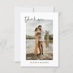 Modern Simple Photo Wedding Elegant Thank You Card Appreciation Message, Modern Hand Lettering, Minimalist Photos, Thank You Photos, Girly Design, Simple Photo, Wedding Aesthetic, Shop Wedding, Photo Wedding