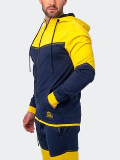 Navy Athleisure Joggers For Streetwear, Navy Sporty Joggers For The Gym, Sporty Navy Joggers For Gym, Sportswear Sweatshirt With Drawstring Hood For Jogging, Sporty Sweats With Drawstring Hood For Jogging, Sporty Gym Sweats With Drawstring Hood, Navy Sporty Joggers For Streetwear, Blue Sporty Joggers With Ribbed Cuffs, Sporty Blue Joggers With Ribbed Cuffs