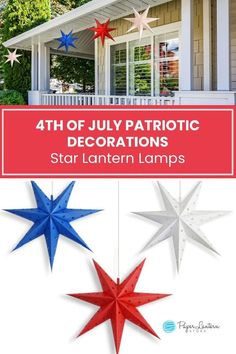 the fourth of july patriotic decorations star lantern lamps