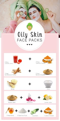 Amazingly Easy Homemade Face Packs For All Skin Types Homemade Face Pack, Clear Skin Face Mask, Mask For Oily Skin, Skin Face Mask, Glowing Skin Mask, Clear Skin Face, Clear Healthy Skin