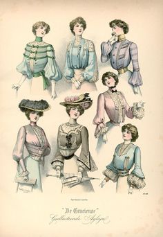 lots and lots of images from the 1870s 1902 Fashion, Edwardian Fashion Plates, Images Victoriennes, Edwardian Era Fashion, 1900 Fashion, Mode Prints, 1900s Fashion, 20th Century Fashion, Edwardian Dress