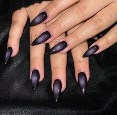 Welcome to our colorful world of Aura Nails, where artistic expression meets the essence of our souls! If you're looking to unlock the truest version of #blacknaildesign Black Manicure Aesthetic, Gothic French Tip Nails, Simple Dark Nail Designs, Goth Nails Ideas, Goth Gel Nails, Simple Goth Nails, Black Ombre Nails, Dark Purple Nails, 2022 Nails