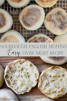 sourdough english muffins easy over night recipe