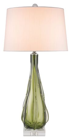 Currey and Company - 6674 - One Light Table Lamp - Zephyr - Green/Clear Bank Lamp Green, Rose Terrace, Traditional Accessories, Green Table Lamp, Green Lamp, Tall Lamps, Green Table, Contemporary Table Lamps, Table Lamp Design