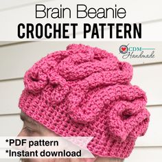 the crochet hat pattern is easy to knit