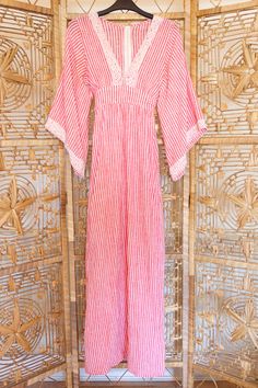 Angel Sleeve Dress, Angel Sleeves Dress, Empire Maxi Dress, Angel Sleeve, Prairie Dress, Striped Maxi