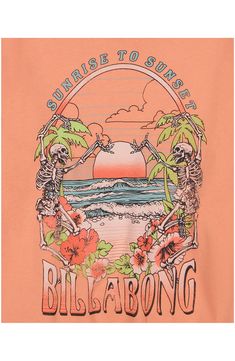 A rad tropical graphic welcomes your young one to the beach in this comfy French terry sweatshirt. 80% cotton, 20% polyester Machine wash, tumble dry Imported Peach Paradise, Billabong Tshirt, Billabong Shirts Graphic Tees, Billabong Sweatshirts & Hoodies, Billabong Womens Tee, Billabong Girls, French Terry Fabric, Oversized Pullover, Making Waves