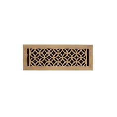 a wooden vent register cover with an intricate design on the front and sides, made out of