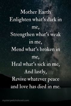 #witch #witchcraft #pagan #mothernature Wiccan Quotes, Smudging Prayer, Earth Quotes, Witch Quotes, Healing Spells, Wiccan Spell Book, Witchcraft Spell Books, Witch Spell Book, Spiritual Cleansing