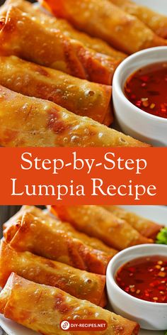 the recipe for step - by - step lumpa is shown in two separate images