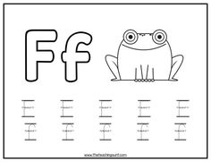 the letter f is for frog coloring page