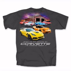 America And America’s Sports Car The Corvette, What Could Be A Better Combination? And The Stingray Has That Classic Beauty. Made Of 100% Cotton, This Chevy Chevrolet Corvette When Not Driving I’m Thinking About It Short Sleeve T-Shirt Provides The Softness You Crave, While The Taped Neck And Shoulder Seams Offer Premium Durability. Chevrolet Corvette Logo On Front Left Chest. 5.3 Oz Fabric 100% Cotton Printed On Both Back And Front Corvette Logo On Front Left Chest Preshrunk To Minimize Shrinka Carhartt T Shirt, Chevy Chevrolet, Soccer Shirts, Chevrolet Corvette, Black Tshirt, Short Sleeve Shirt, Cool T Shirts, Mens T, Sports Cars