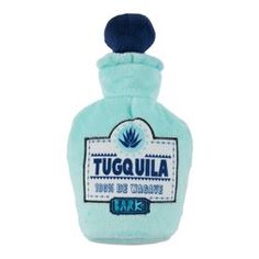 a blue bottle with a label on it that says tugoquilla in spanish