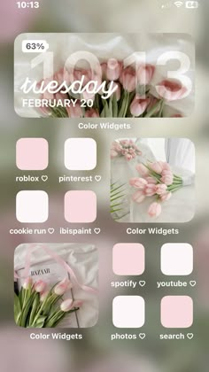 the color palette is pink and white