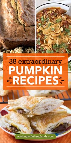 A collage of pumpkin recipes from pumpkin loaf to pumpkin chili and sweet pumpkin turnovers. Pumpkin Casserole, Canned Pumpkin Recipes, Apple Pumpkin, Savory Pumpkin Recipes, Pumpkin Spice Recipe, Spice Mix Recipes