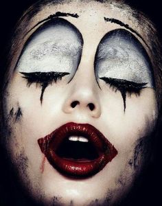 Pierrot Clown, Make Up Inspiration, Circus Art, Scary Clowns