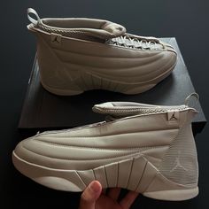 Nike Air Jordan Retro 15 Billie Eilish Beige Black Dn2863-200 Women’s 14 Men’s 12.5 Brand New With Box Jordan 15 Billie Eilish, All Jordans 1-23, Green High-top Breathable Jordan Shoes, Green Breathable Jordan Shoes For Streetwear, Red And White Jordans, Luxury Men's Fade-resistant Jordan Shoes, Jordan 1 Low Bred, Air Jordan Retro, Jordan 15