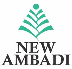 the new ambadi logo is shown in black and green on a white background