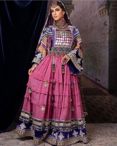 This dress has 5 color blue , red, pink, orange,green This dress is 2 piece dress , scarf  used lilimatin fabric , Antient coins, embroidery,chirma, this dress has new fabric scarf Iranian Clothes Traditional Dresses, Blue Afghan Dress, Pink Afghan Dress, Afghan Dresses Afghani Clothes