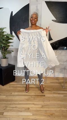 Dress Up Button Down Shirt, How To Style Big White Shirt, Over Sized White Shirt Outfits Casual, How To Style A Big Button Down Shirt, Large Button Down Shirt Outfit Women, White Big Shirt Outfit, How To Style A Big Shirt Outfit Ideas, How To Style Big Button Up Shirts, Styling A White Button Down Shirt Women