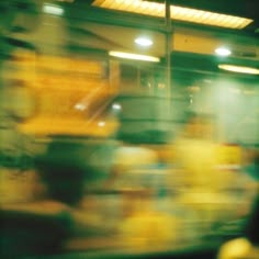 blurry photograph of food being served at a restaurant