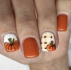 Pumpkin Nail, Fall Thanksgiving Nails, Happy First Day Of Fall, Pumpkin Nail Art, Acrylic Nail Ideas, Tape Nail Art, Thanksgiving Nail Art, Thanksgiving Nail, Fingernail Designs