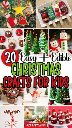 christmas crafts for kids that are easy to make and great for the holiday season, including cookies