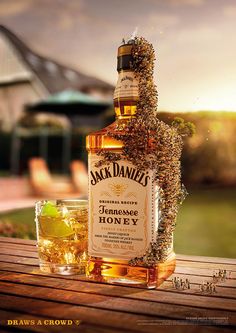 Jack Daniel Honey, Jack Daniels Honey, Jack Daniel's Tennessee Whiskey, Tennessee Honey, Publicidad Creativa, Cigars And Whiskey, Guerilla Marketing, Best Ads