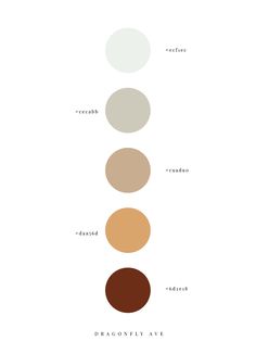 the different shades of brown, beige and white are shown in this graphic style chart