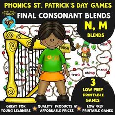 FINAL N BLENDS GAMES ST. PATRICK'S DAY ROLL & READ CVCC MP ND NT NK WORD WORK