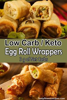 low carb keto egg roll wrappers on a cutting board