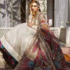 Wedding Wear Pakistani, White Frock, Dress Pakistani, Wedding Dresses Men Indian, Bridal Lehenga Collection, Indian Bridal Lehenga, Dress Stylish, Desi Fashion Casual