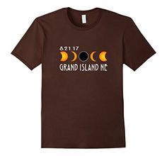 Mens-Grand-Island-Nebraska-Total-Solar-Eclipse-2017-T-Shirt-2XL-Brown Disco Shirts, Urban Swag, Countries Flags, 80s Shirts, Camping Shirts, Kids Funny