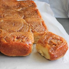 some kind of pastry sitting on top of a piece of paper