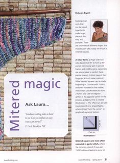 an article in the knitting book about knitter's magic