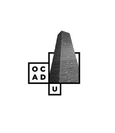 an obelisk with the word ocad on it in black and white