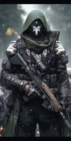 Sci Fi Mercenary, Mercenary Character Design, Bounty Hunter Armor, Masked People, Futuristic Soldier, Cyborgs Soldier, Techno Blade