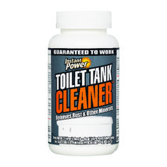 a bottle of toilet tank cleaner on a white background