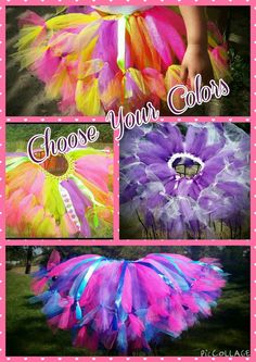 Design your own Petti Tutu Skirt choose your by LilSweetPeaTutus Diy Tutu Dress, Crochet Waistband, Halloween Pinata, Tulle Skirt Tutorial, Candy Themed Party, How To Make Tutu, Diy Tutu, Morgan Hill, Girl Tutu Skirt